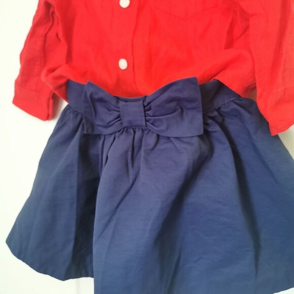 Janie & Jack 2 piece girls set size 6-12 m - Picture 3 of 9